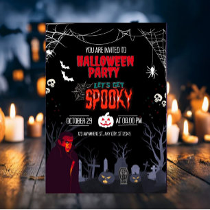 Halloweenfeest Laten we eng spooky worden Kaart