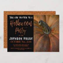 Halloweenfeest met moderne Oranje typografie