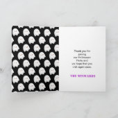 Halloweenfeest met spookhuis en geesten bedankkaart (Binnen)