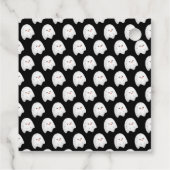 Halloweenfeest met spookhuis en spoken bedankjes labels (Achterkant)