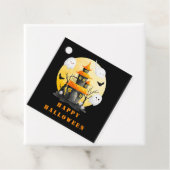 Halloweenfeest met spookhuis en spoken bedankjes labels (In situ)