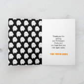 Halloweenfeest met spookhuis en spoken bedankkaart (Binnen)