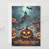 Halloweenfeest met veel Jack-O-Lanterns Kaart (Voorkant)