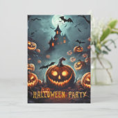 Halloweenfeest met veel Jack-O-Lanterns Kaart (Staand voorkant)