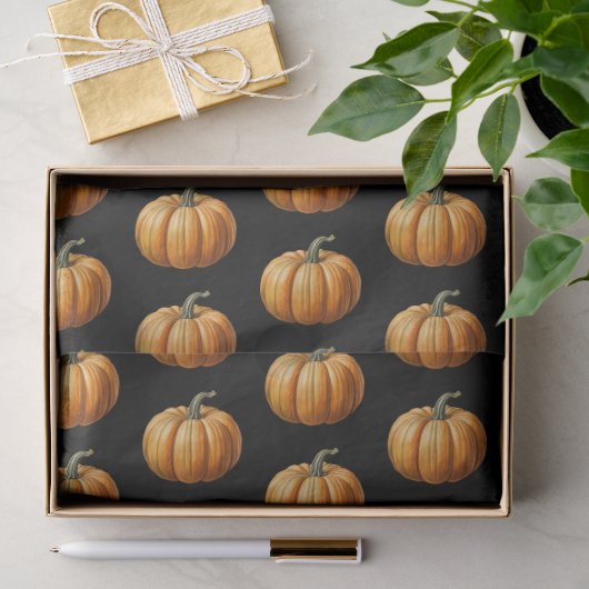 Halloweenfeest met vintage pompoen tissuepapier (Geschenk)