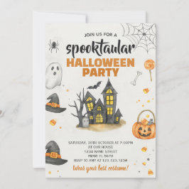 Halloweenfeest nodigt uit tot Trick or treat Kaart