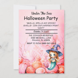 Halloweenfeest onder de zee kaart