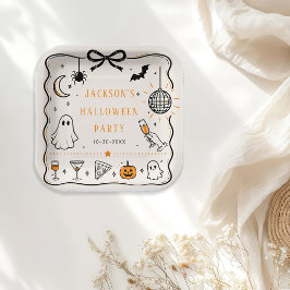 Halloweenfeest Papieren Bordje
