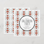 Halloweenfeest Pompoen Doodles Kaart (Voorkant / Achterkant)