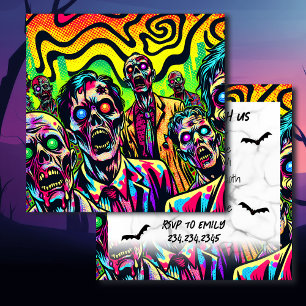 Halloweenfeest   Psychedelische zombies