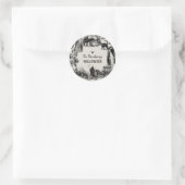 Halloweenfeest Ronde Sticker (Tas)