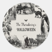 Halloweenfeest Ronde Sticker (Voorkant)