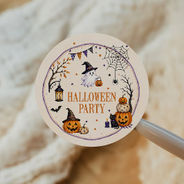 Halloweenfeest Ronde Sticker