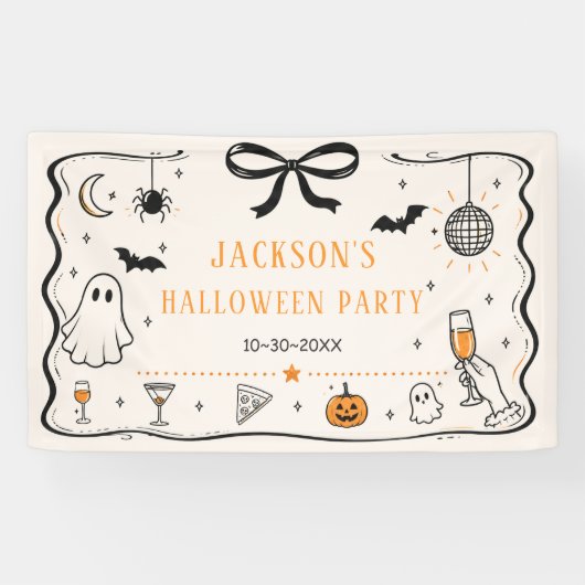 Halloweenfeest Spandoek (Horizontaal)