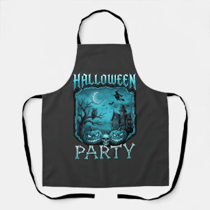 Halloweenfeest Spoken Huis Pompoenen Schedel Heks Schort