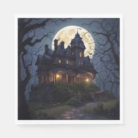 Halloweenfeest Spoken Huis Servet (Voorkant)