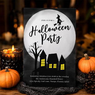 Halloweenfeest Spokenge Huis Kaart
