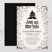 Halloweenfeest Spokenhuis Kaart (Voorkant / Achterkant)