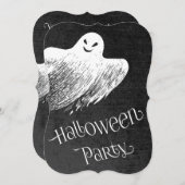 Halloweenfeest - Spookachtige Geest Kaart (Voorkant / Achterkant)