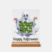 Halloweenfeest spookachtige groeten acryl bord (Voorkant)