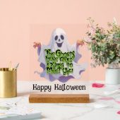 Halloweenfeest spookachtige groeten acryl bord (Huwelijk)
