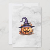 Halloweenfeest spookhuis Jack O'Lantern Kaart (Achterkant)