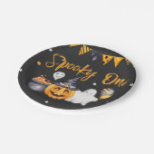 Halloweenfeest Spooky Verjaardag Papieren Bordje (Gekanteld)