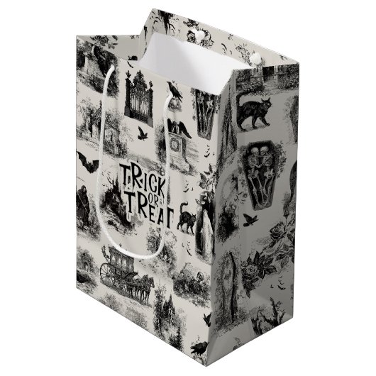 Halloweenfeest Trick or Treat Medium Cadeauzakje (Voorkant Gekanteld)