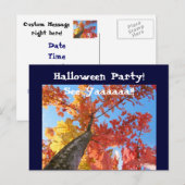 Halloweenfeest! Uitnodigingen Prentkaarten Zie Yaa (Voorkant / Achterkant)