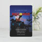 Halloweenfeest Vintage Gotisch   Kaart (Staand voorkant)