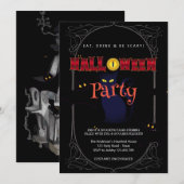 Halloweenfeest Vintage Gotisch Kaart (Voorkant / Achterkant)