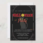 Halloweenfeest Vintage Gotisch   Kaart (Voorkant)