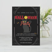 Halloweenfeest Vintage Gotisch   Kaart (Staand voorkant)