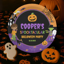 Halloweenfeest voor kinderen Frankenstein Warewolf Papieren Bordje