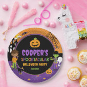 Halloweenfeest voor kinderen Frankenstein Warewolf Papieren Bordje (Feest)