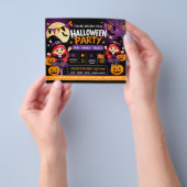 Halloweenfeest voor kinderen uitnodiging | Schatti Flyer (Hand)
