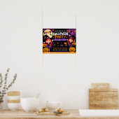 Halloweenfeest voor kinderen uitnodiging | Schatti Poster (Keuken)