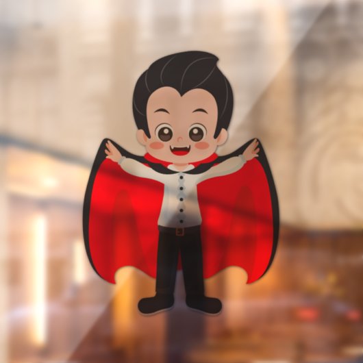 Halloweenfeest voor kinderen Vampier Raamsticker (Vel 2)