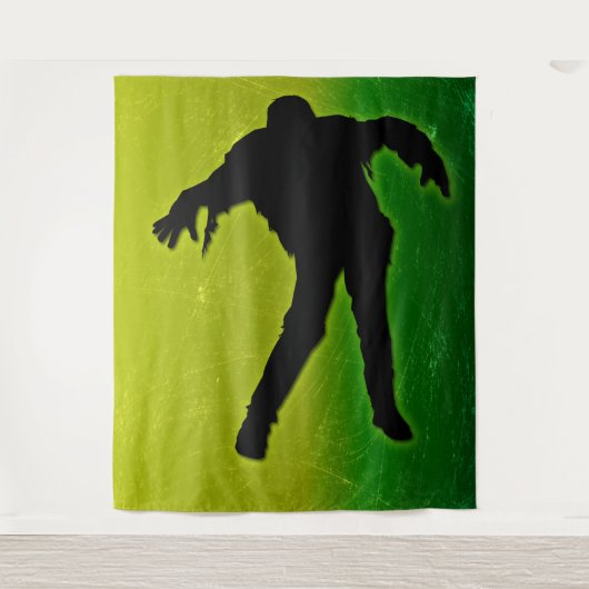 Halloweenfeest Zombie-foto-dropping achtergrondpro Wandkleed (Voorkant)