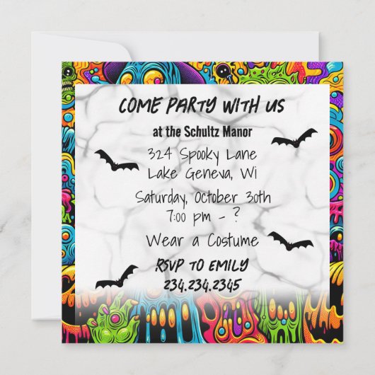 Halloweenfeest | Zombies en monsters (Achterkant)