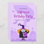 Halloweenfeestuitnodiging, Halloweenverjaardag Kaart (Voorkant / Achterkant)