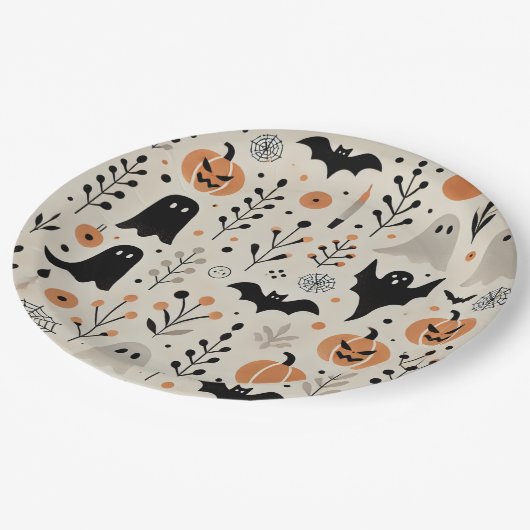 Halloweengerecht Papieren Bordje (Gekanteld)