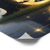 HalloweenGlowing Letter N Wall Art for Kids Rooms  Poster (Hoek)