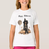  Halloweenheks en Volle-maanballon T-shirt (Voorkant)