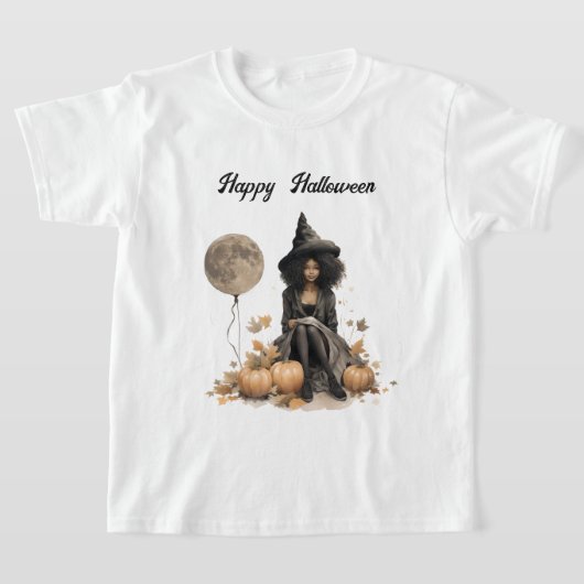 Halloweenheks en Volle-maanballon T-shirt (Laagn)