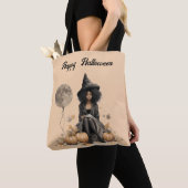  Halloweenheks en Volle-maanballon Tote Bag (Dichtbij)