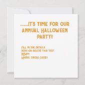 Halloweenheks met pompoenen kaart (Achterkant)