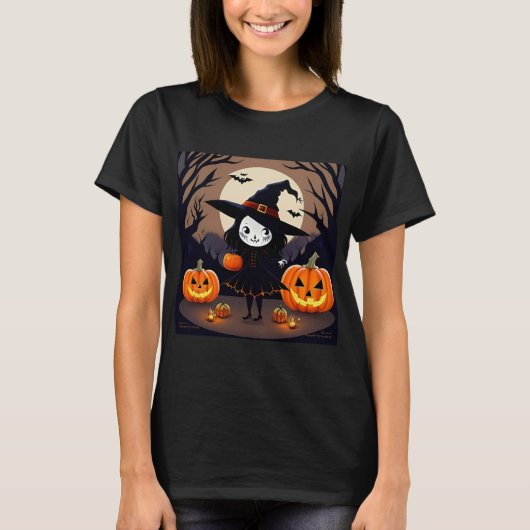 Halloweenheks met pompoenen t-shirt (Voorkant)