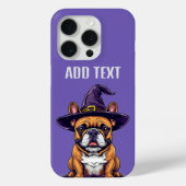 Halloweenhond met een heks Pet Case-Mate iPhone Case (Achterkant)