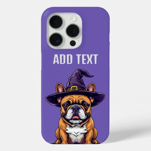 Halloweenhond met een heks Pet Case-Mate iPhone Case (Achterkant)